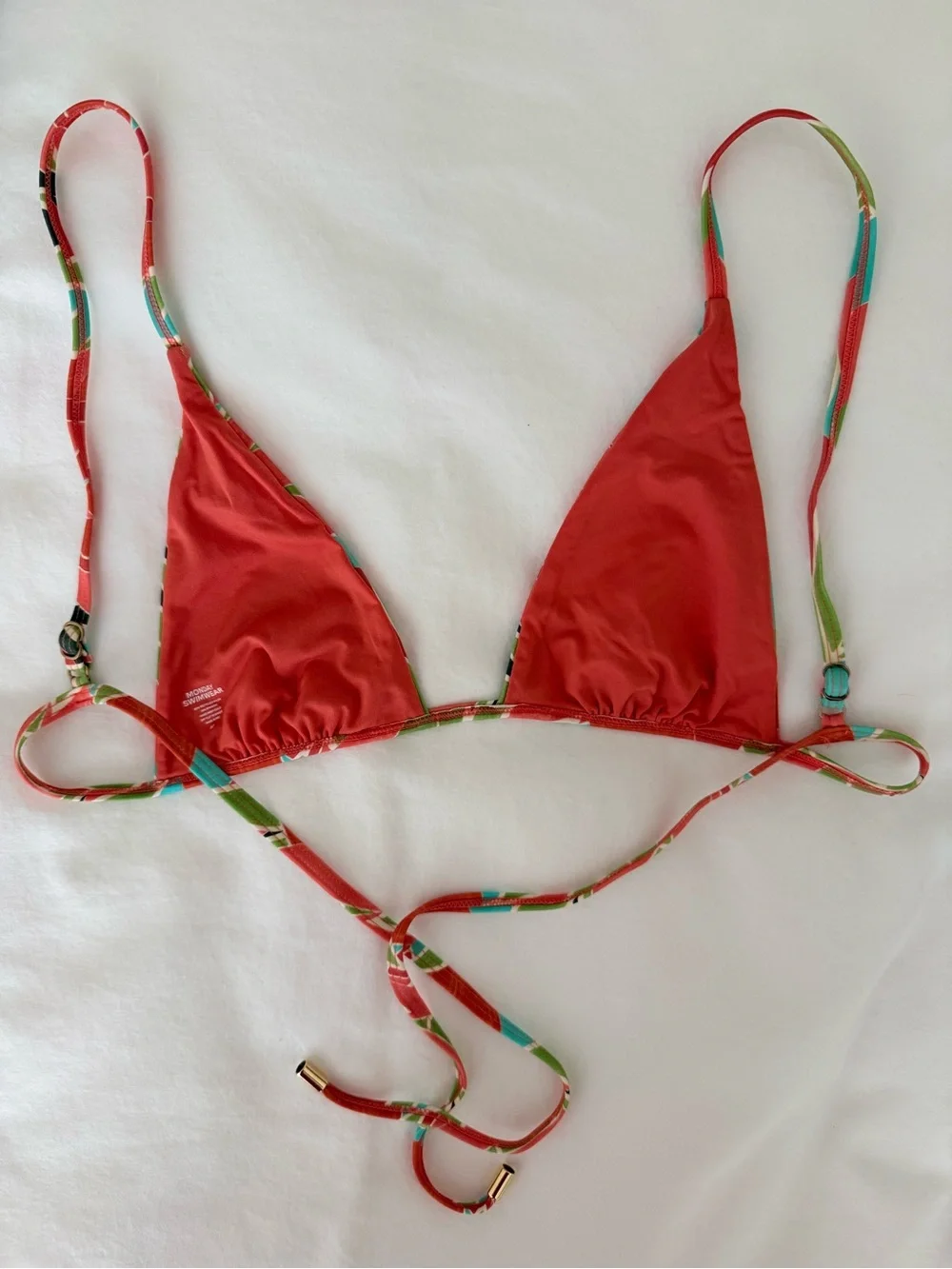 MONDAY SWIM Tropical Floral Triangle Bikini Set